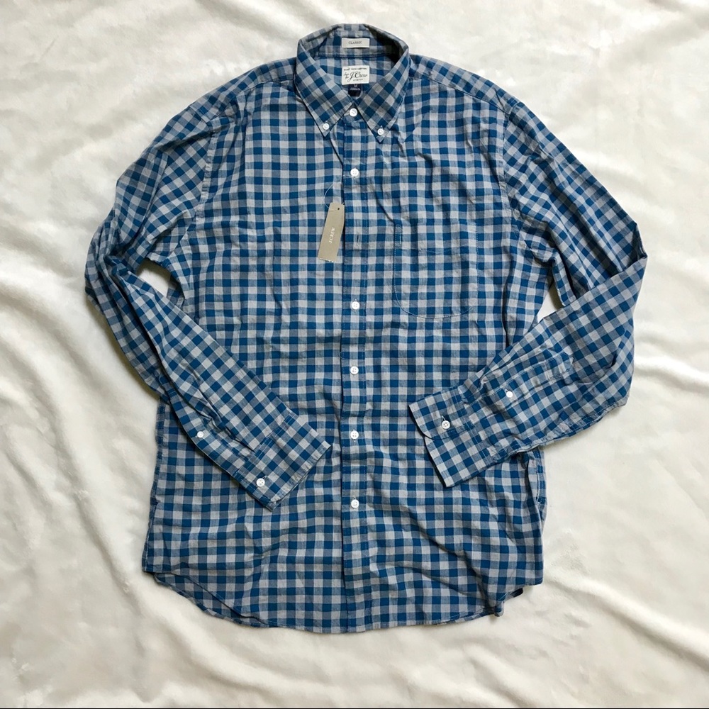 J.Crew Men’s Stretch Secret Wash shirt-size M